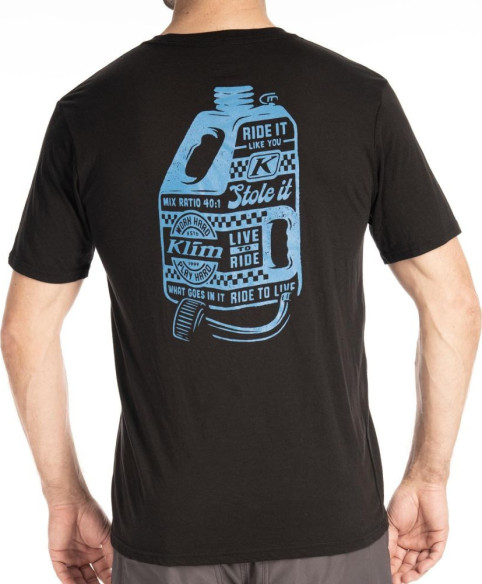 Tricou Live to Ride Tri-blend Black/Imperial Blue 24