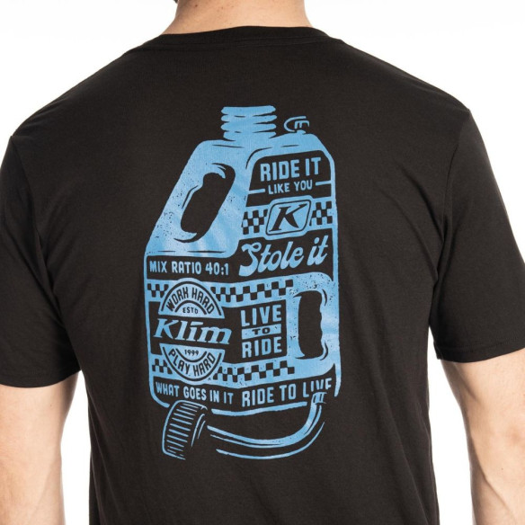 Tricou Live to Ride Tri-blend Black/Imperial Blue 24
