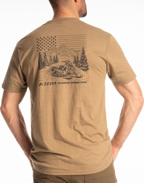 Tricou Frontier Tri-blend Coyote Brown Heather/Asphalt 25
