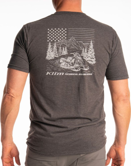 Tricou Frontier Tri-blend Heathered Charcoal/High-rise 25