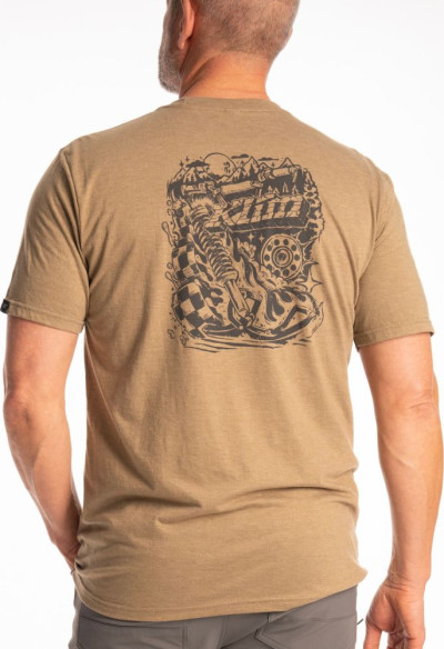 Tricou Guts N' Glory Tri-blend Coyote Brown Heather/Asphalt 25