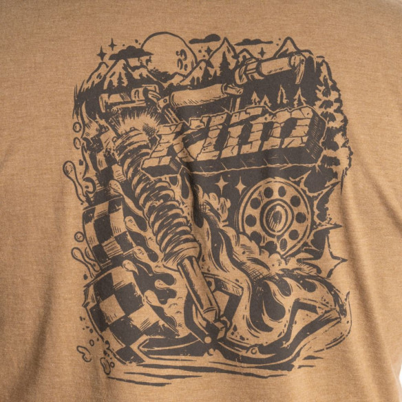 Tricou Guts N' Glory Tri-blend Coyote Brown Heather/Asphalt 25