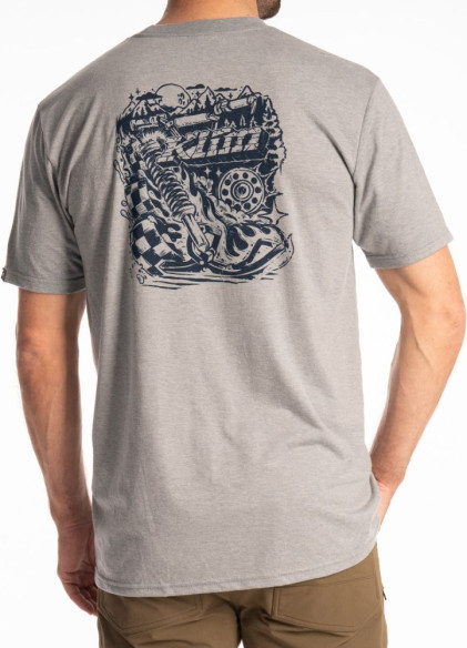 Tricou Guts N' Glory Tri-blend Heathered Gray/Dress Blues 25