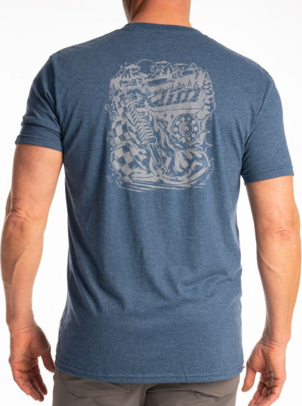 Tricou Guts N' Glory Tri-blend Heathered Neptune/Monument 25