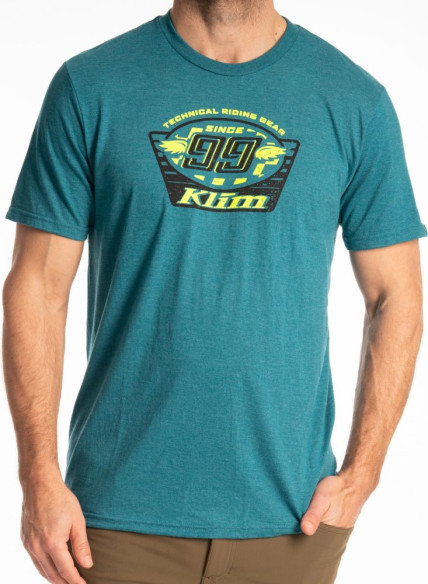 Tricou Pioneer 99 Tri-blend Heathered Teal/Hi-Vis 25