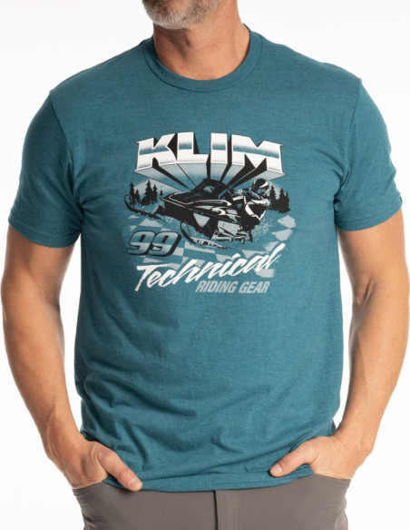 Tricou Snowcrest Tri-blend Heathered Teal/Black 25