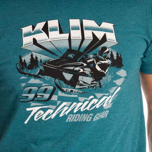 Tricou Snowcrest Tri-blend Heathered Teal/Black 25
