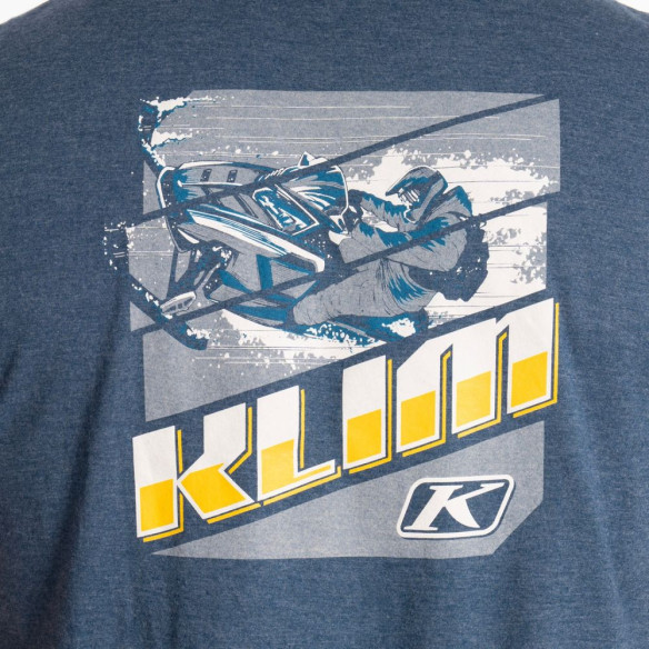 Tricou Winter Vortex Tri-blend Heathered Neptune/Saffron 25