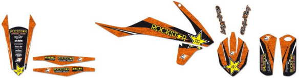 Kit Grafica Rockstar Energy Orange/black/yellow 2526l