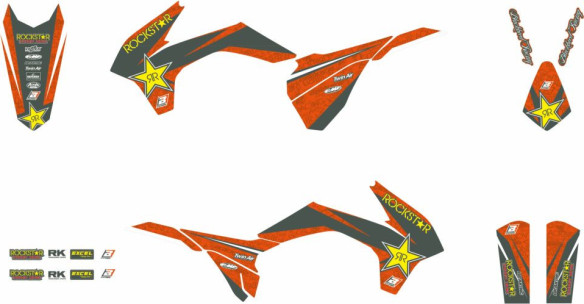 Kit Grafica Rockstar Energy + Husa Sa Ktm 8538l