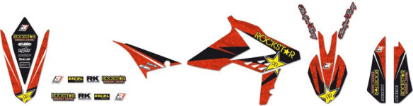 Kit Grafica Rockstar Energy Red/black/yellow 2b03l