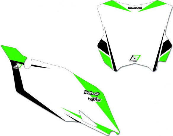 Kit Grafica Baza Numere Concurs Kawasaki KXF450 19 6412n