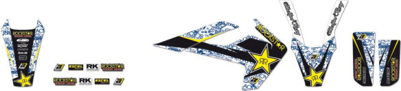 Kit Grafica Rockstar Energy Black/white/blue/yellow 2612l