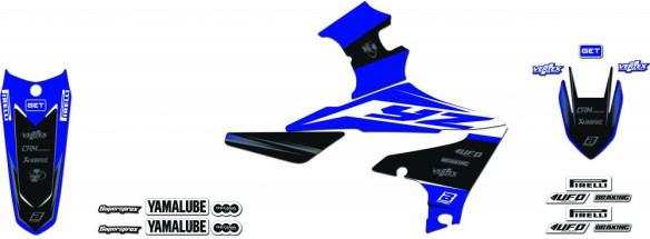 Kit Grafica Replica 2243r9 Yamaha YZ F 14-18'