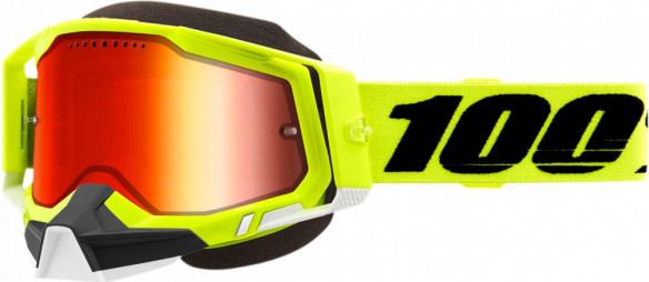 Ochelari Snowmobil Racecraft 2 Fluo Yellow Mirror Lens