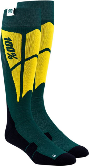Sosete MX Moto Black Green Yellow