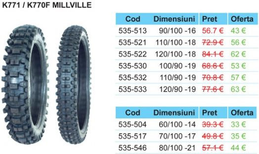 K771 K770F Millville Promotie