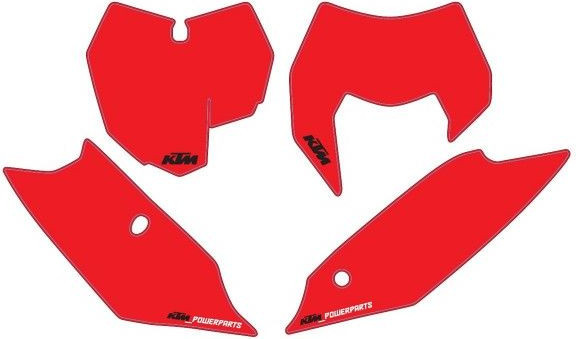 OEM Kit Stickere Number Plate KTM 14-16 Red