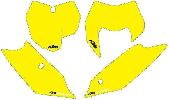 OEM Kit Stickere Number Plate KTM 14-16 Yellow