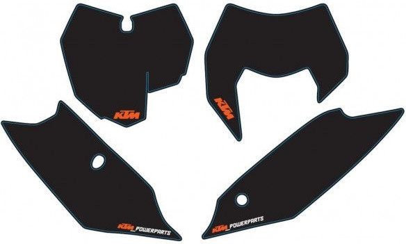 OEM Kit Stickere Number Plate KTM EXC 14-16 Black