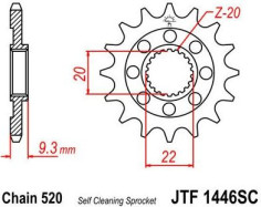 LICHIDARE STOC Pinion Fata Kawasaki 13 Dinti