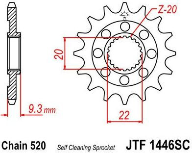 LICHIDARE STOC Pinion Fata Kawasaki 13 Dinti