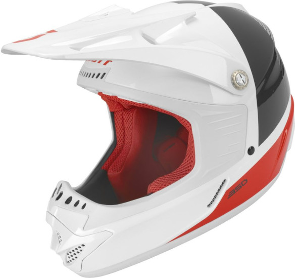 Casca 350 Track White Orange Copii