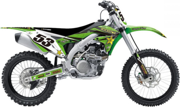 Kit Grafice Rockstar Energy Kawasaki Green Black Yellow