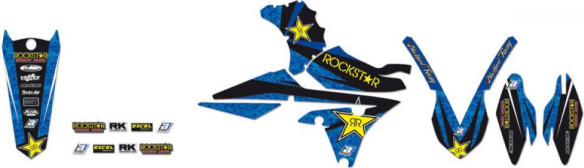 Kit Grafice Rockstar Energy Yamaha Blue Black Yellow