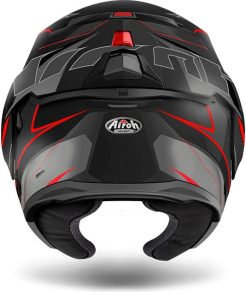 Casca Flip-Up Revolution Black Matt Red