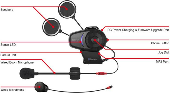 Intercom Moto 10S Single Bluetooth Negru