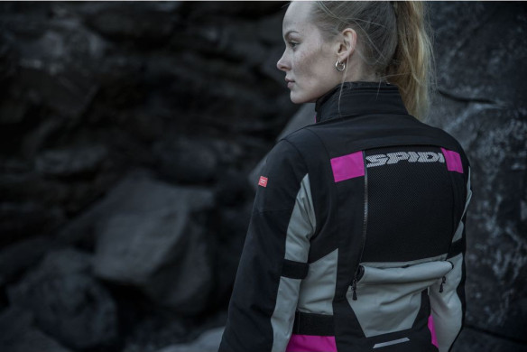 Geaca Moto Textila Dama H2Out 4 Season Black Fuchsia