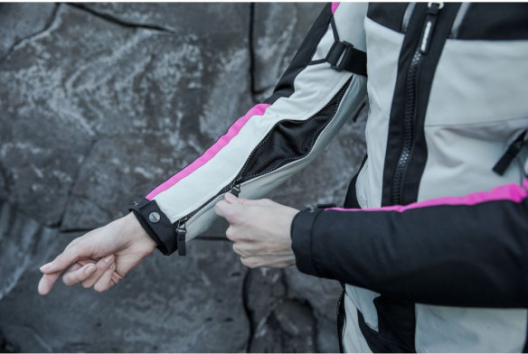 Geaca Moto Textila Dama H2Out 4 Season Black Fuchsia