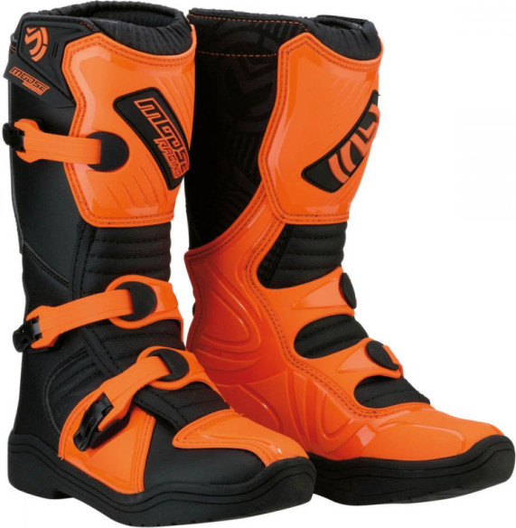 Cizme M.1 3 S8 Black Orange Copii