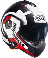 Casca Flip-Up Boxer V8 Target Matt White Red