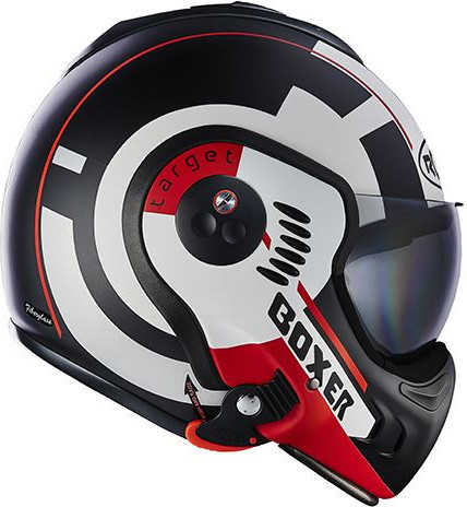 Casca Flip-Up Boxer V8 Target Matt White Red