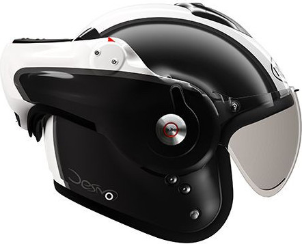 Casca Flip-Up Desmo Black-White