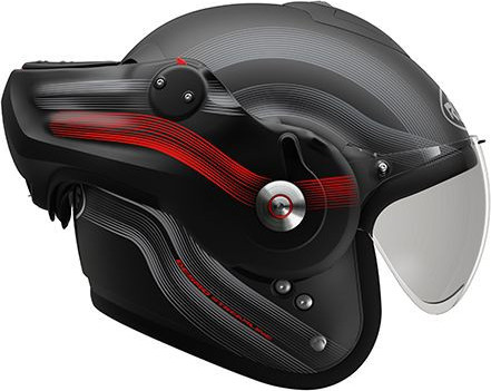 LICHIDARE STOC Casca Flip-Up Desmo Black Red Matt