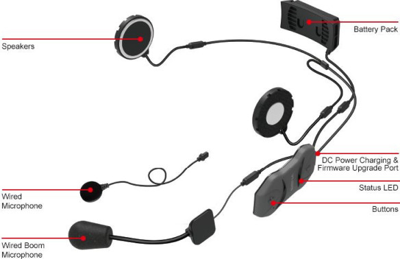 Intercom Moto SMH10R Single Bluetooth Black
