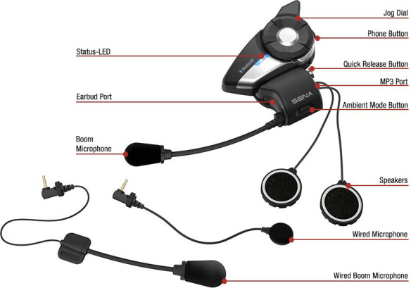 Intercom Moto 20S EVO Single Bluetooth Negru Argintiu