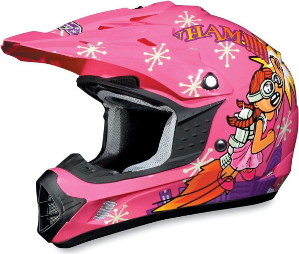 Casca Enduro Copii FX-17ye Rocket Girl Offroad Orange Pink White 2021