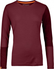 Bluza Merino 185 Rock N Wool Long Sleeve Dark Blood Dama