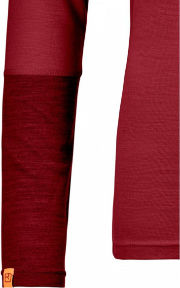 Bluza Merino 185 Rock N Wool Long Sleeve Dark Blood Dama
