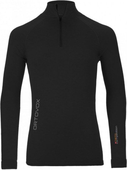 Bluza Merino 230 Competition Zip Neck Black Raven