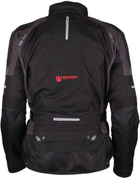Geaca Moto Westport Textila Impermeabila Black Gray