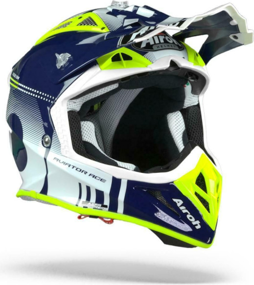 Casca Moto Enduro Aviator Ace Nemesi Blue Gloss