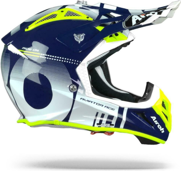 Casca Moto Enduro Aviator Ace Nemesi Blue Gloss