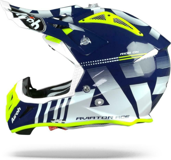Casca Moto Enduro Aviator Ace Nemesi Blue Gloss