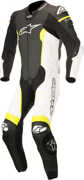 Combinezon Piele 1 PC Missile Tech-Air Compatible Black White Yellow
