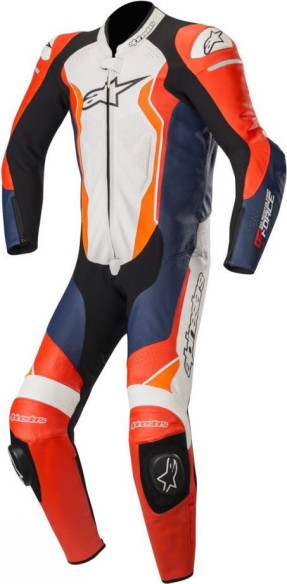 Combinezon Piele 1 PC GP Force Blue White Red